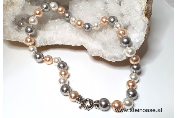 Kette Muschelkern - Perle 12mm